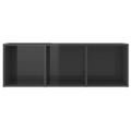 vidaXL TV skrinky 4 ks lesklé sivé 107x35x37 cm drevotrieska