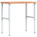vidaXL Pracovný stôl 100x60x(73-99,5) cm bukový masív obdĺžnikový
