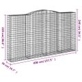 vidaXL Oblúkový gabionový kôš 4 ks 400x50x220/240cm pozinkované železo