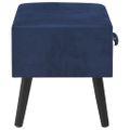 vidaXL Nočné stolíky 2 ks modré 40x35x40 cm zamatové