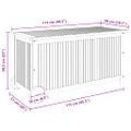 vidaXL Záhradný úložný box s kolieskami 113x50x58 cm masívna akácia