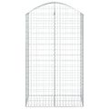 vidaXL Oblúkový gabionový kôš 100x50x160/180 cm pozinkované železo