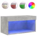 vidaXL TV skrinka s LED svetlami betónovo sivá 60x30x30 cm