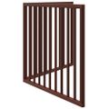 vidaXL Brána pre psa skladacia 2 panely hnedá 160 cm topoľové drevo