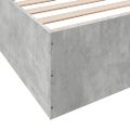 vidaXL Posteľný rám betónový sivý 200x200 cm kompozitné drevo