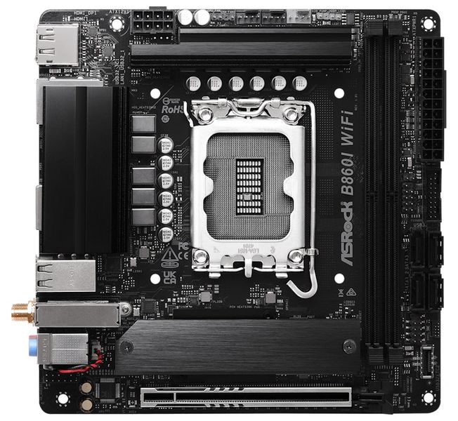 ASRock B860I WiFi / Intel B860 / LGA1851 / 2x DDR5 / 2x M.2 / HDMI / DP / USB-C / WiFi / Mini-ITX