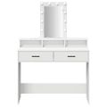vidaXL Toaletný stolík Biela 100 x 41 x 140 cm Kompozitné drevo