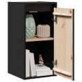 vidaXL Nástenné skrinky 2 ks čierne 30x30x60 cm masívna borovica