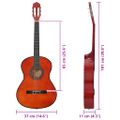 vidaXL Klasická gitara pre začiatočníkov 4/4 39" lipové drevo