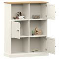 vidaXL Knižnica VIGO biela 90x35x114,5 cm masívna borovica