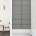 vidaXL Nástenné panely 12 ks sivé 60x30 cm umelá koža 2,16 m²