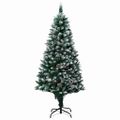 vidaXL Umelý vianočný stromček Zelená 180 cm PVC a Oceľ a Plast