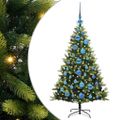 vidaXL Umelý vianočný stromček s kĺbmi 150 LED Zelená 120 cm PVC a PE