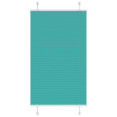 vidaXL Plisovaná roleta petrolejovo zelená 80x100 cm šírka látky 79,4 cm polyester