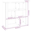 vidaXL Komoda biela 80x30x80 cm spracované drevo