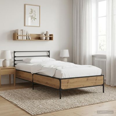 vidaXL Rám postele Dub artisan 80 x 200 cm Kompozitné drevo