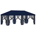 vidaXL Kryt altánku s bočnými stenami 6 x 3 m Modrá Polyester 190 gsm