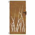vidaXL Záhradná brána 85x175 cm, oceľ Corten, dizajn s trávou