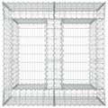 vidaXL Gabiónová vyvýšená posteľ 2 ks 100 x 100 x 100 cm Strieborná
