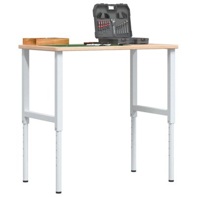 vidaXL Pracovný stôl 100x60x(71,5-98) cm dubový masív obdĺžnikový