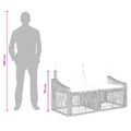 vidaXL Súprava záhradných pohoviek 8 ks Čierna a krémová biela