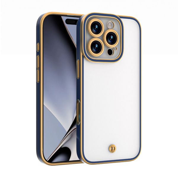Obal Silky Gold pre iPhone 15 Pro 6,1" modrý