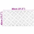 vidaXL Schodový rošt 4 ks 80 x 40 cm Strieborná Hliník Obdĺžnikový