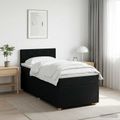 vidaXL Posteľ boxspring s matracom Čierna 100 x 200 cm Látka
