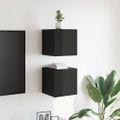 vidaXL Nástenné TV skrinky 2 ks lesklé čierne 30,5x30x30 cm