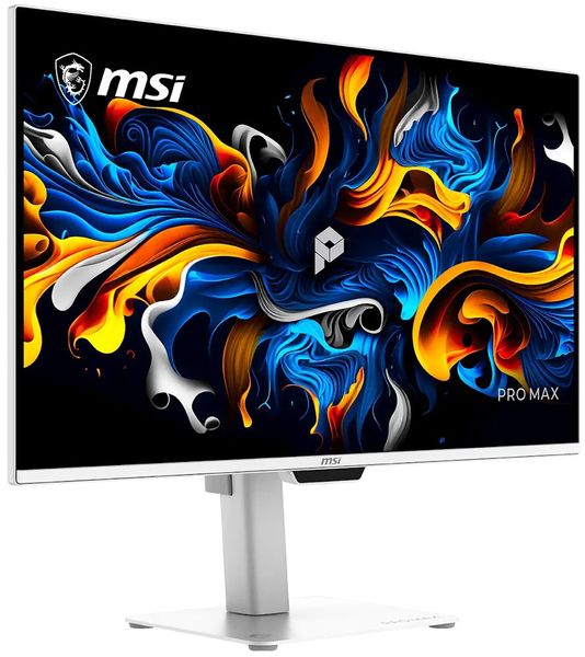 MSI Gaming PRO MAX 271UPXW12G/ 26,5"/ 3840x2160 / OLED/ 0,03ms/ 120Hz/ 250cd/m2/ 1500000:1/ HDMI/ DP/ VESA/ bílý OLED monitor, 26,5", 3840×2160, 0,03ms, 120Hz, 250cd/m2, 1500000:1, HDMI, DP, G-SYNC, FreeSync, VESA, bílý, en. tr. F