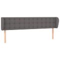 vidaXL Čelo postele so záhybmi sivé 203x23x78/88 cm umelá koža