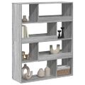 vidaXL Knižnica sivá sonoma 100x33x125,5 cm kompozitné drevo