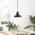 vidaXL Závesná lampa E27 čierna Ø 31 cm železná