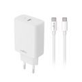 Maxlife MXTC-10-30C PD QC charger 1x USB-C 30W white + USB-C - USB-C cable 60W