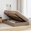 vidaXL Postel s úložným prostorem a matrací Kapučínová 120 x 200 cm