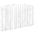 vidaXL Oblúkový gabionový kôš 400x30x220/240 cm pozinkované železo