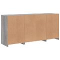 vidaXL Komoda s LED svetlami sivá sonoma 142,5x37x67 cm