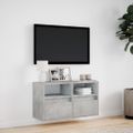 vidaXL TV nástenná skrinka s LED svetlami betónovo sivá 80x31x45 cm