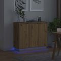 vidaXL LED komoda Remeselný dub 90 x 32 x 75 cm Kompozitné drevo
