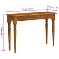 vidaXL Konzolový stolík 110x30x75 cm masívne mahagónové drevo