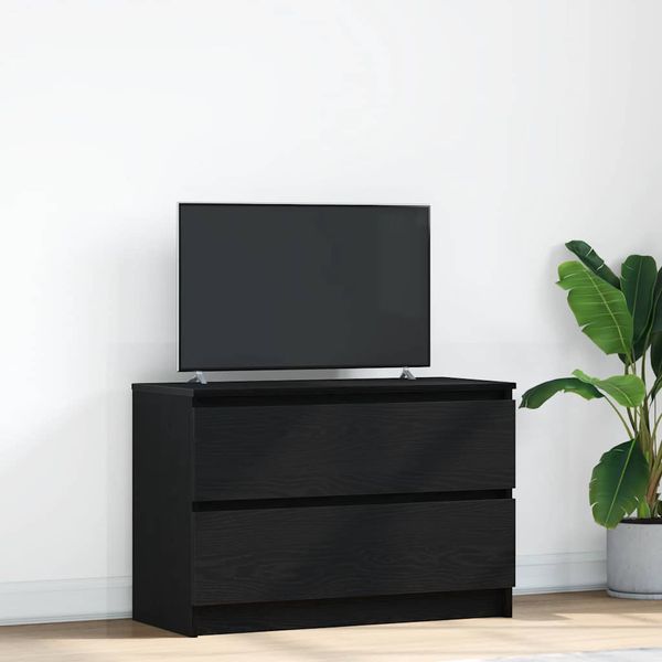vidaXL TV skrinka čierna 80x35x54 cm kompozitné drevo
