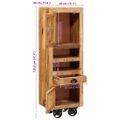 vidaXL Highboard so zásuvkou Hnedá 40 x 30 x 120,5 cm mangový masív
