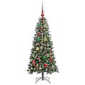 vidaXL Umelý vianočný stromček Zelená 120 cm PVC, plast a oceľ
