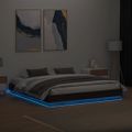 vidaXL Rám postele s LED svetlami hnedý dub 180x200 cm