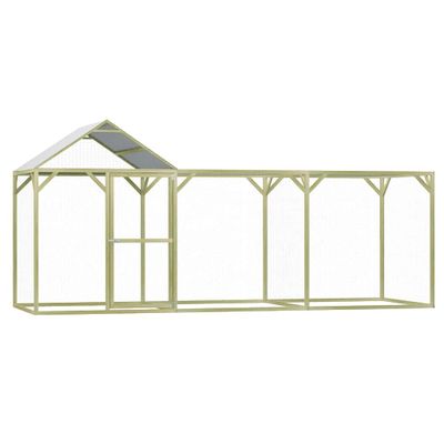 vidaXL Klietka pre sliepky 4,5x1,5x2 m, impregnovaná borovica