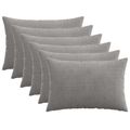 vidaXL Poťah na podložku 6 pcs HEERLEN Svetlosivá 40 x 60 cm manšestr