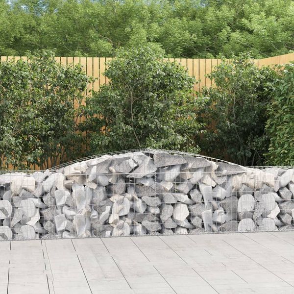 vidaXL Oblúkový gabionový kôš 15 ks 400x50x60/80 cm pozinkované železo