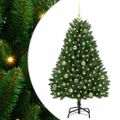 vidaXL Umelý Sklápací Vianočný Stromček Zelená 150 cm PVC a oceľ