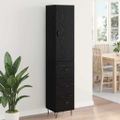 vidaXL Highboard Čierny dub 34,5 x 34 x 90 cm Kompozitné drevo