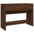 vidaXL Konzolový stolík hnedý dub 100x39x75 cm spracované drevo